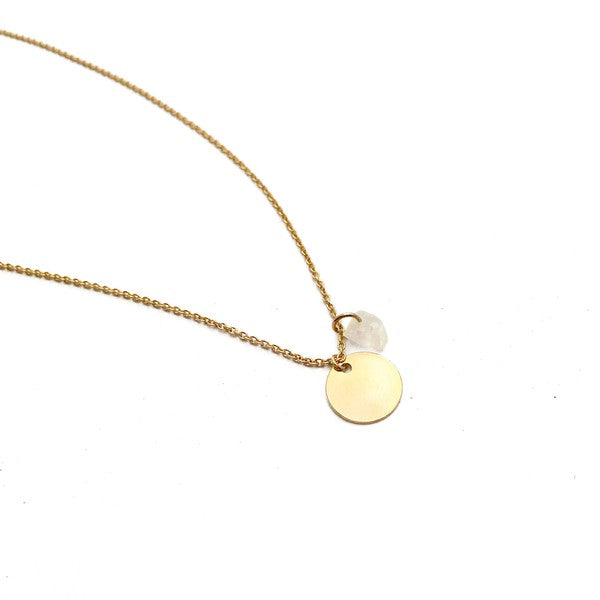 Wishing Crystal Charm Necklace Up Close
