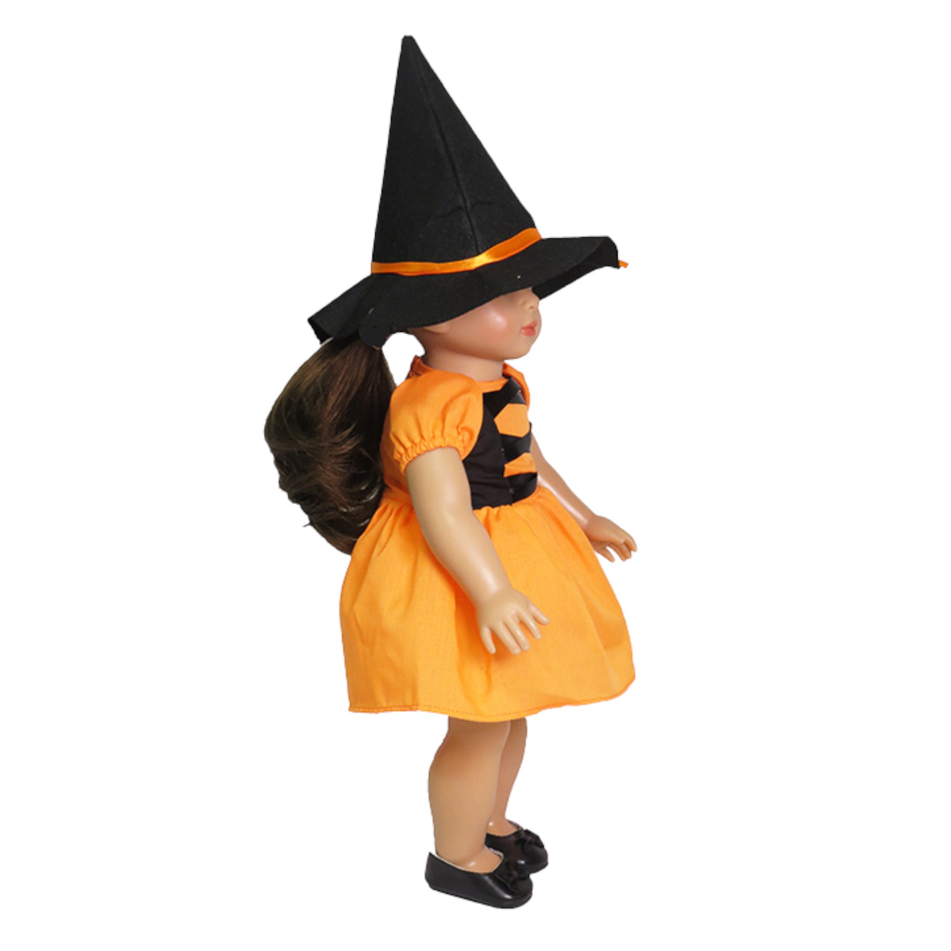 Witch Costume for 18-inch dolls with doll Right view