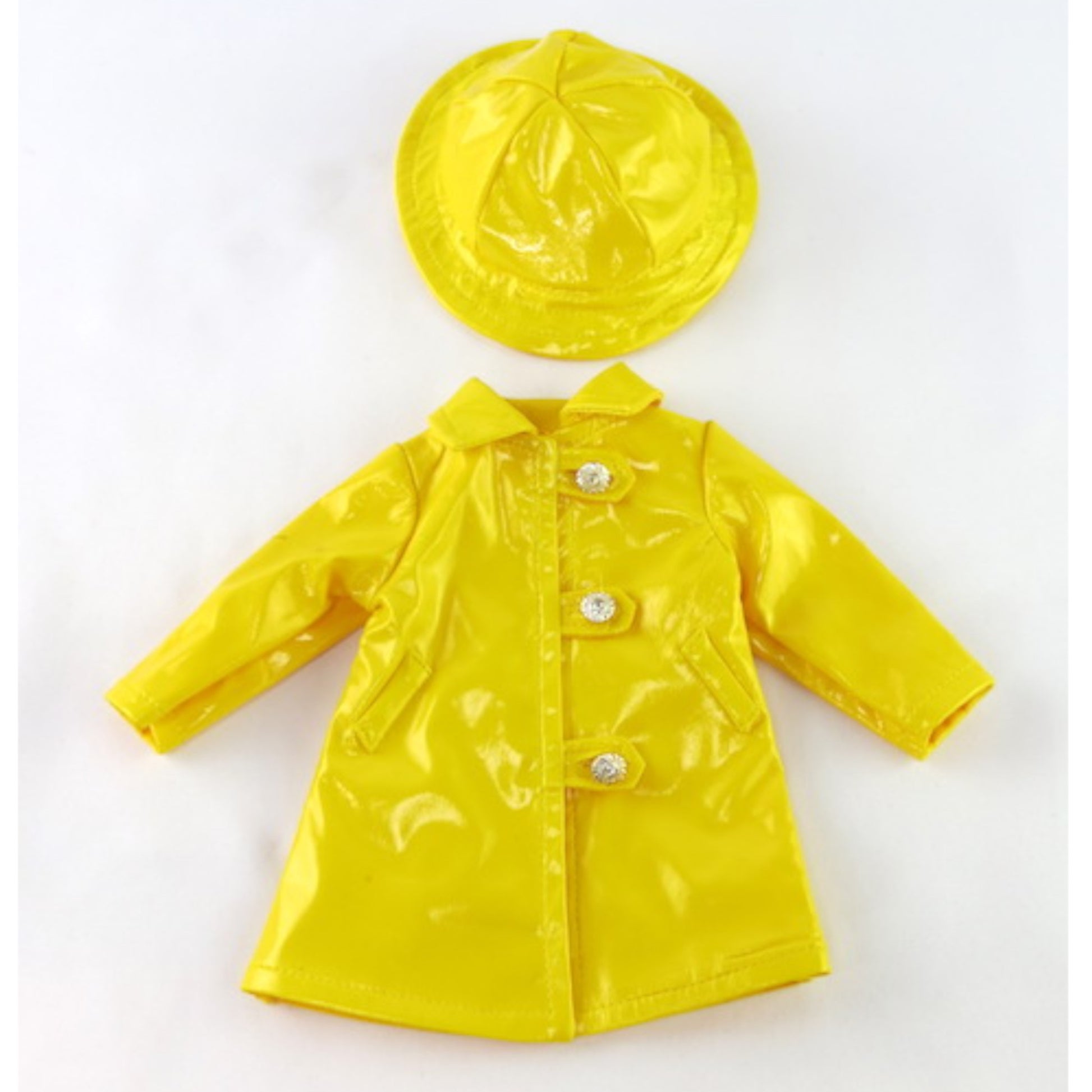 Yellow Raincoat with Hat for 14 1/2-inch dolls Flat
