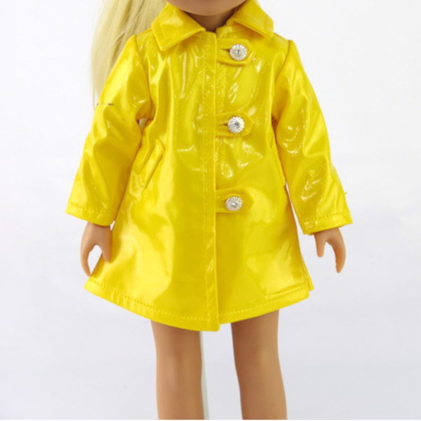 Yellow Raincoat with Hat for 14 1/2-inch dolls with doll