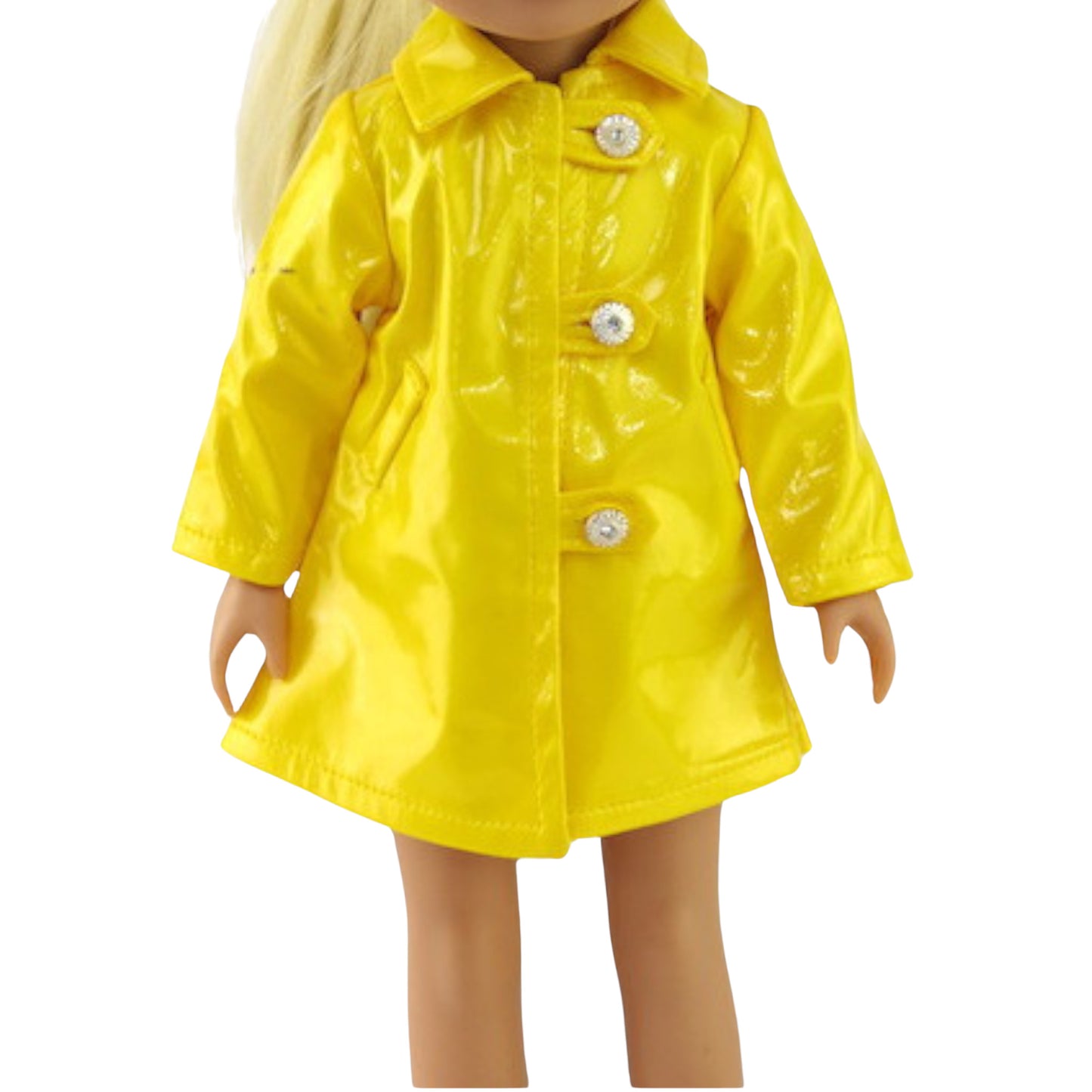 Yellow Raincoat with Hat for 14 1/2-inch dolls with doll