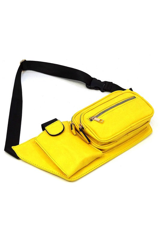 Yellow Fashion Fanny Bag Waist Bag Flat