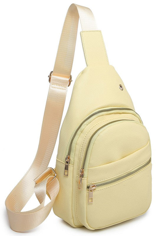 Yellow Fashion Sling Backpack