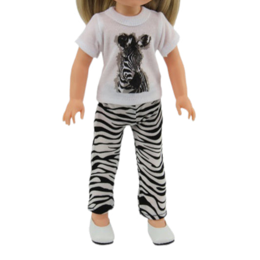 Zebrea Pants Outfit for 14 1/2-inch dolls with doll