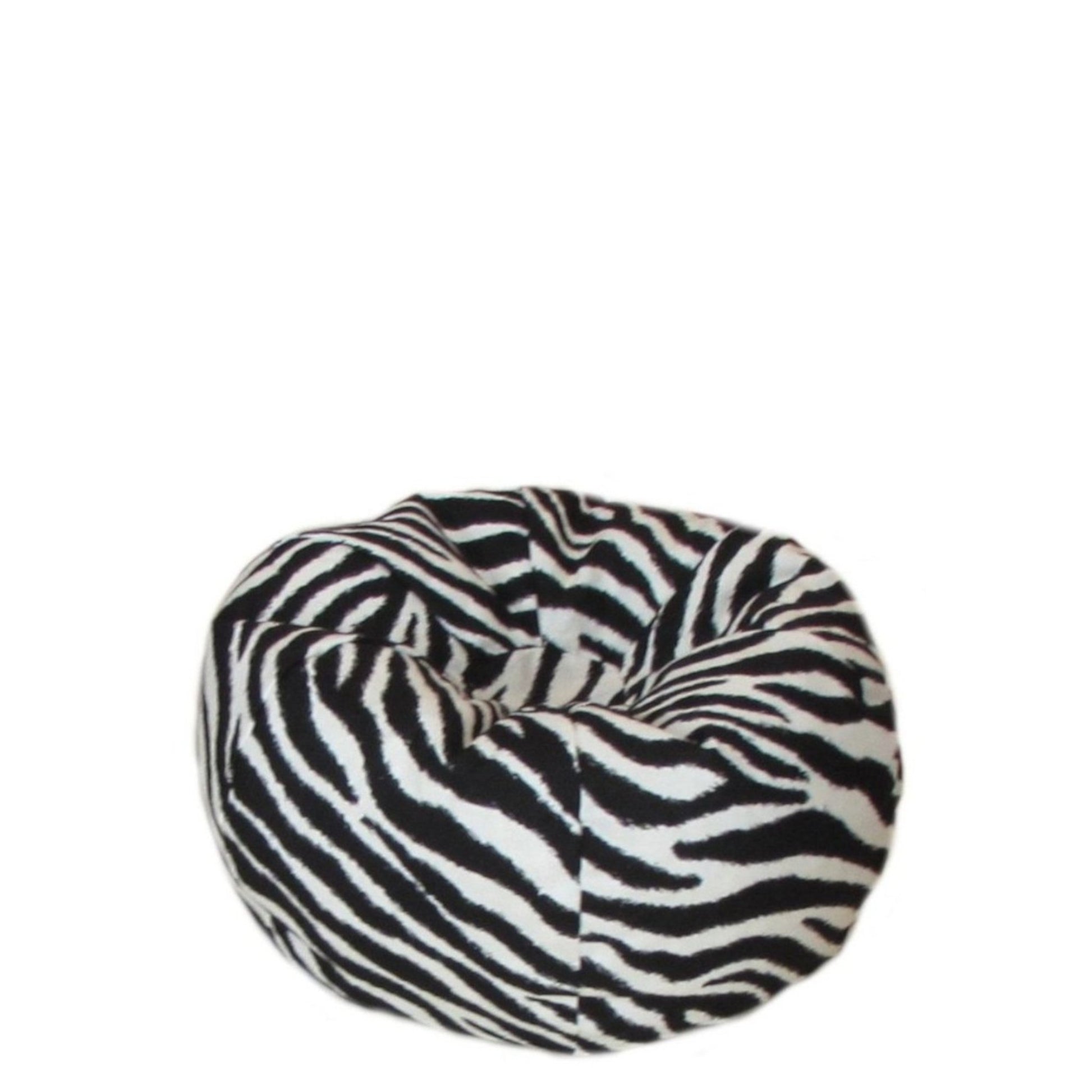 Zebra Print Doll Bean Bag Chair for 18-inch dolls without doll