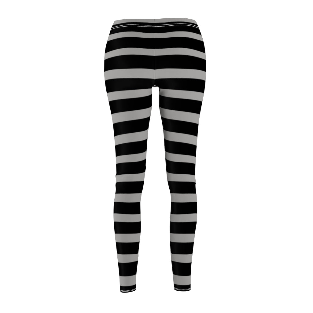 Solid Heather Grey BLH Stripes Casual Leggings