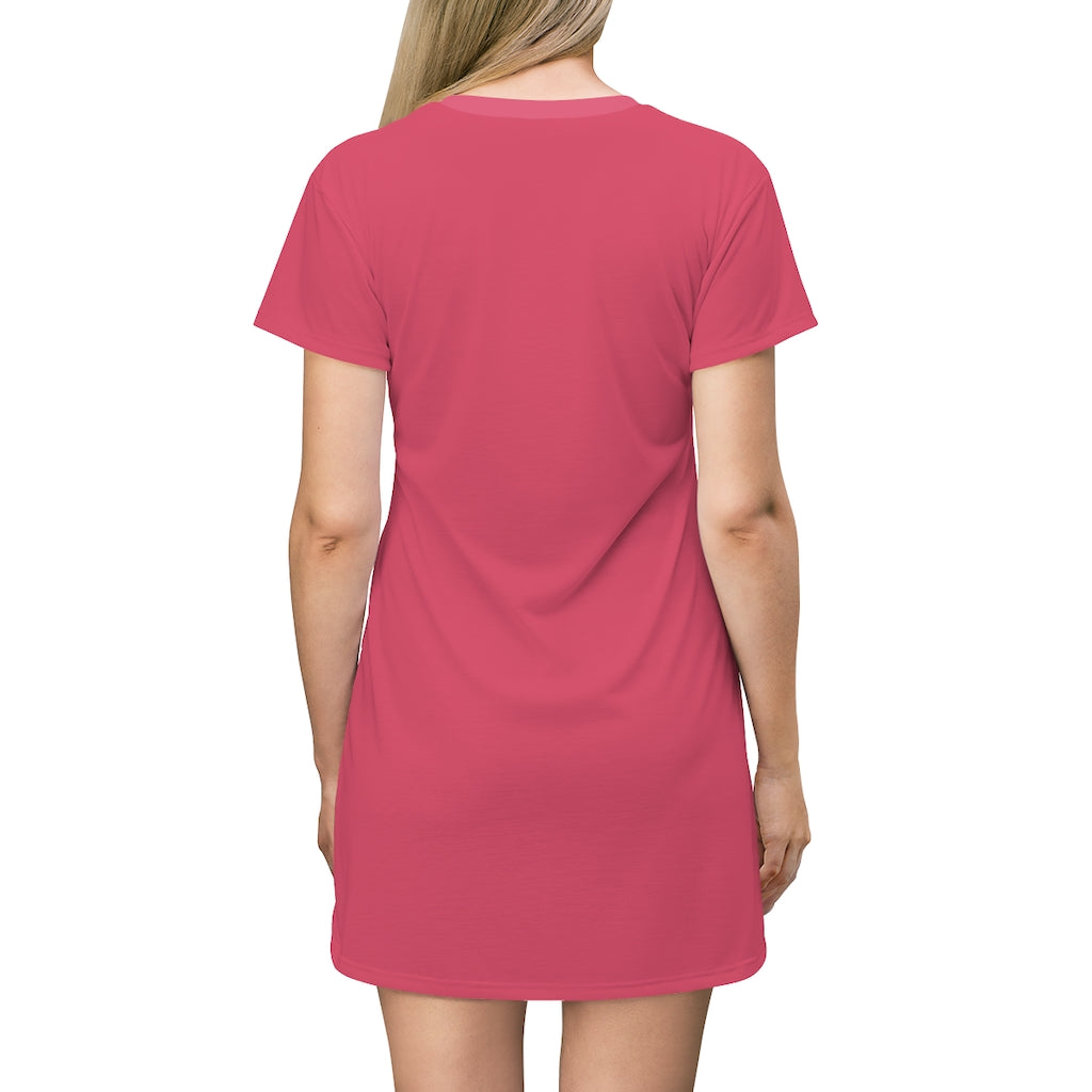 Hot Coral T-shirt Dress
