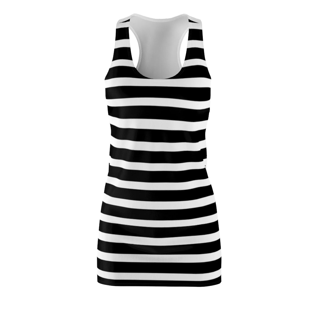 White BLH Stripes Racerback Dress
