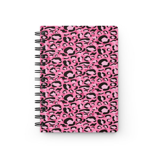 Pink Cheetah Print Spiral Bound Journal