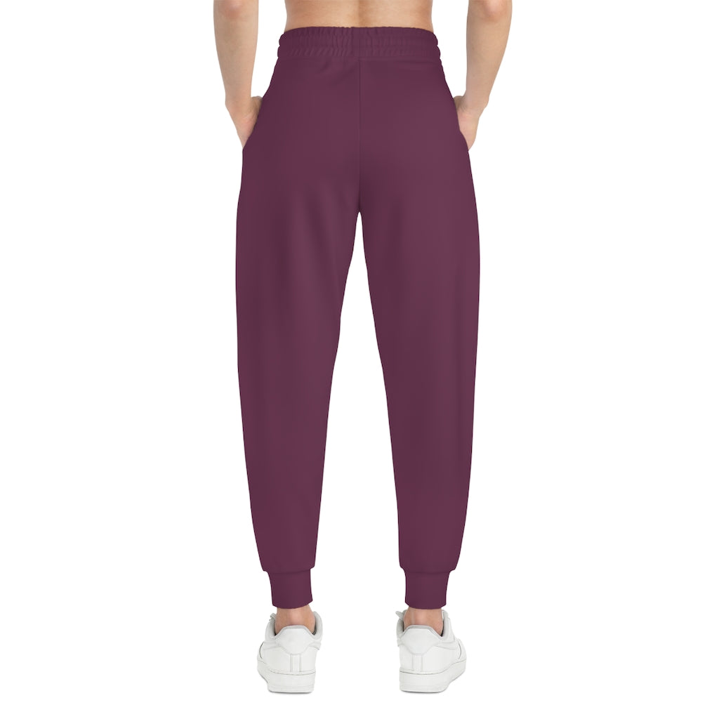 CH Burgundy Joggers with Model Back