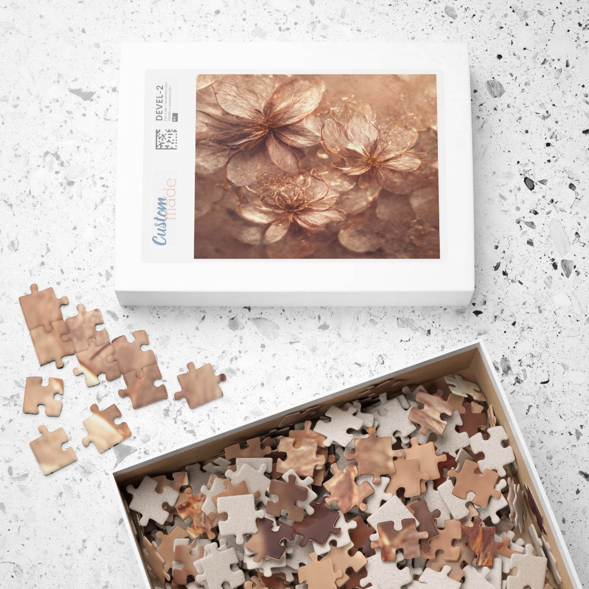 Gold Rose Flower Puzzle