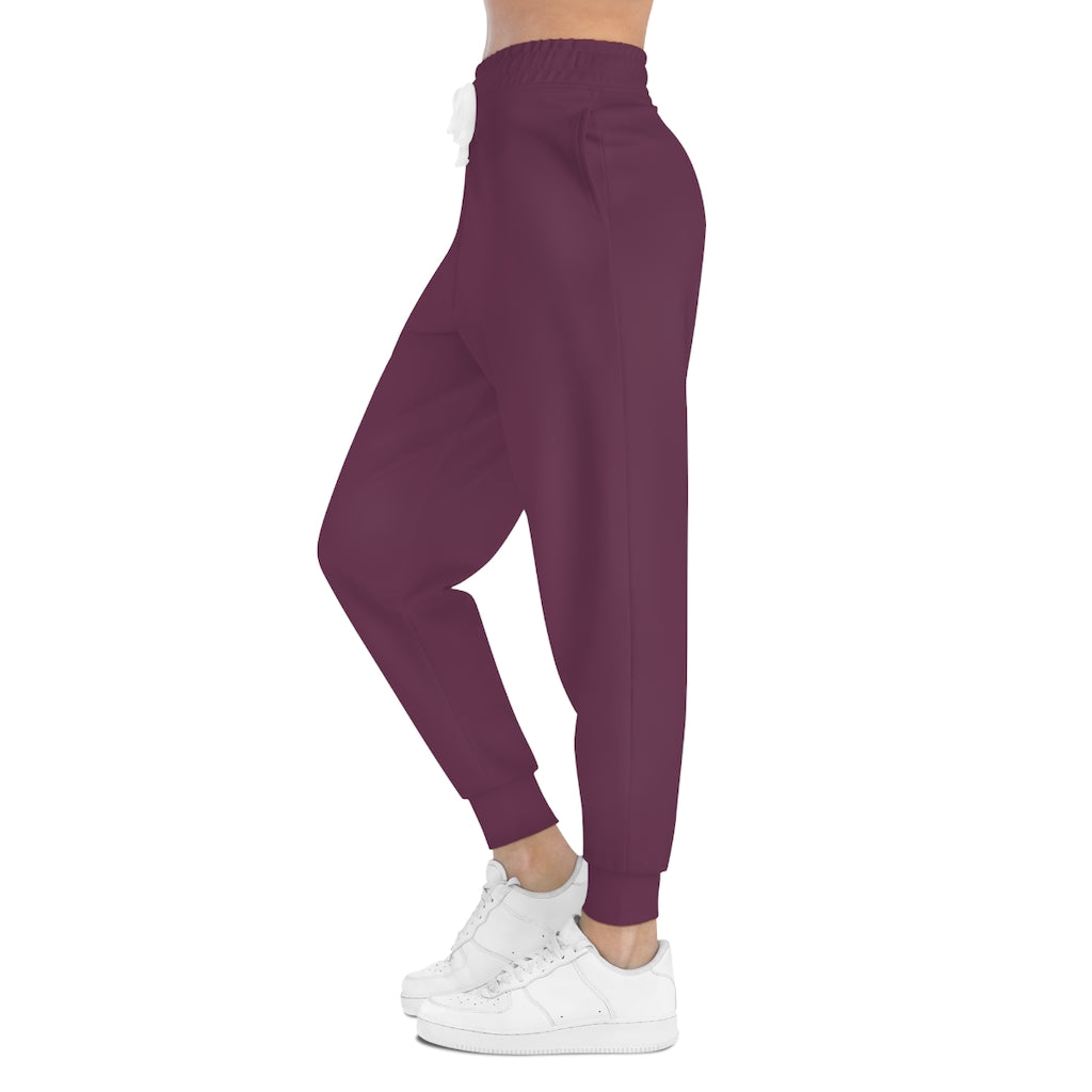 CH Burgundy Joggers with Model Side
