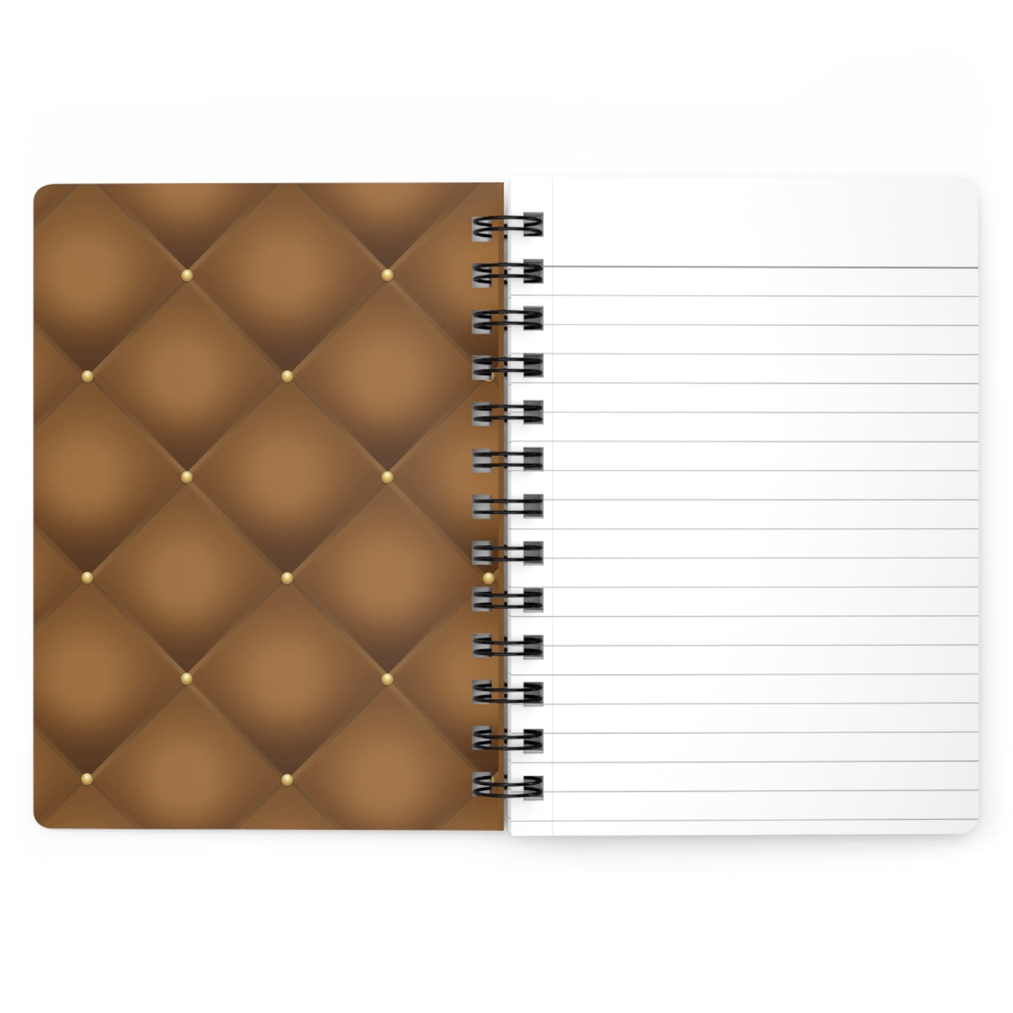 Stop for one minute Tufted Print Dark Moderate Orange and Gold Spiral Bound Journal