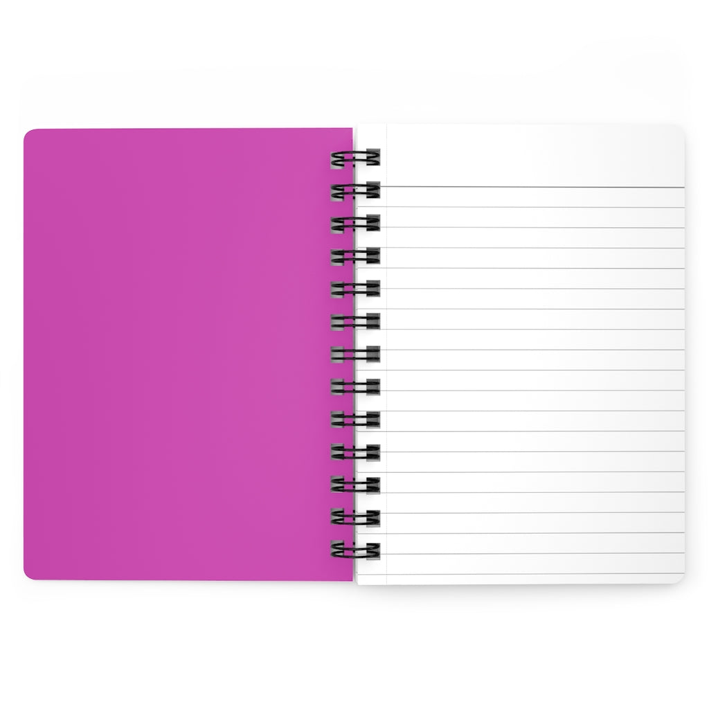 Bright Pink Leather Print Spiral Bound Journal