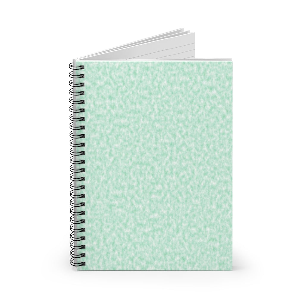 Seafoam Green and White Clouds Notebook - Ruled Line
