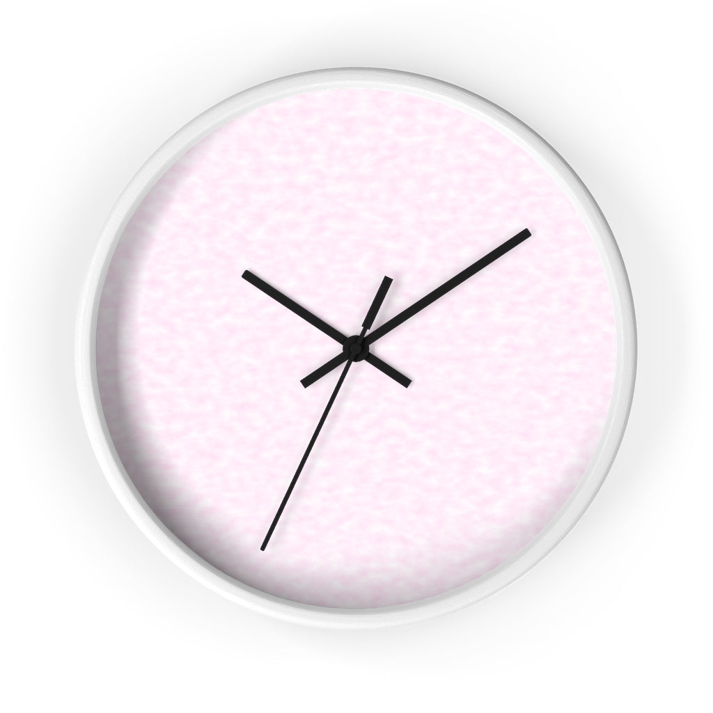 Light Magenta-Pink Clouds Wall Clock