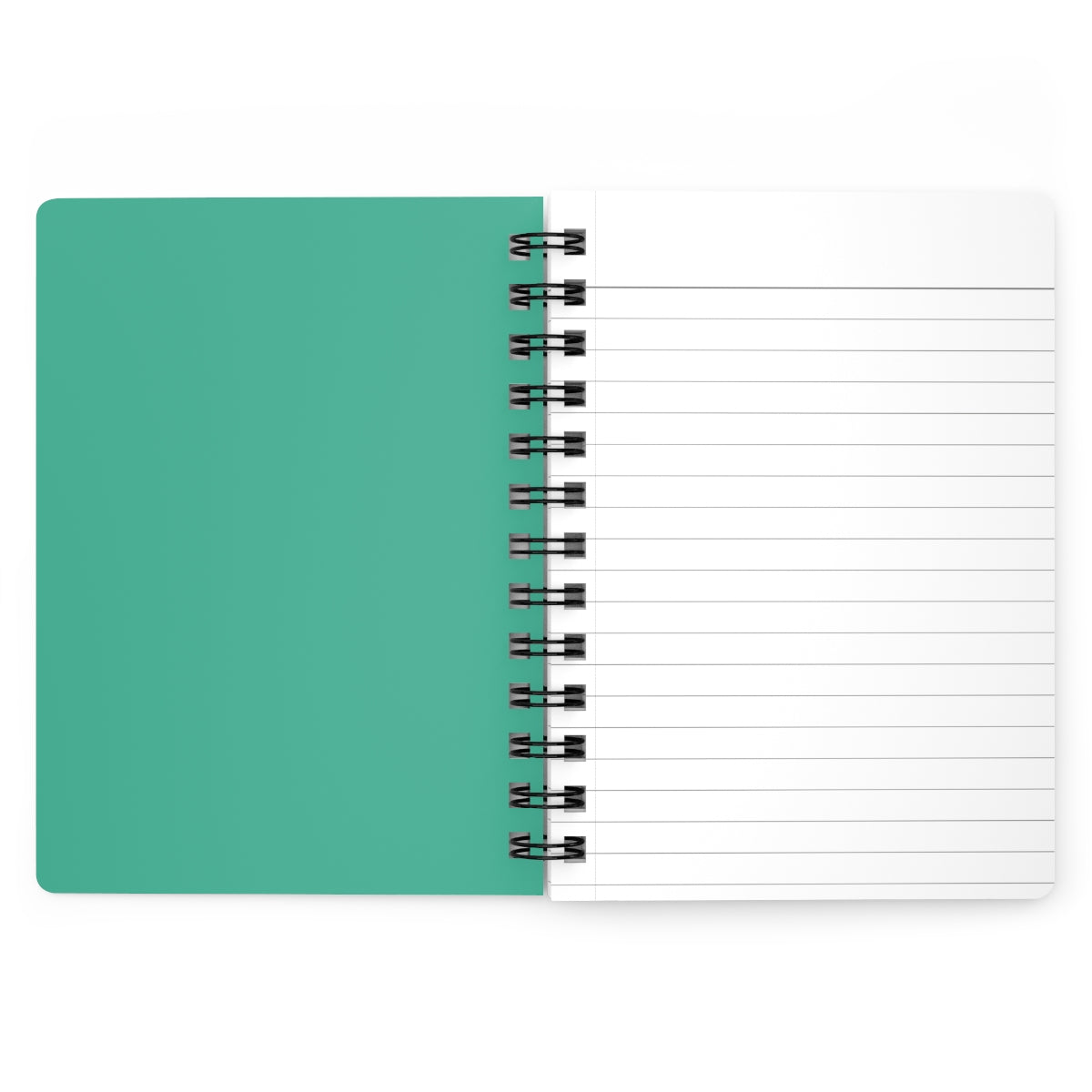 Light Turquoise Leather Print Spiral Bound Journal