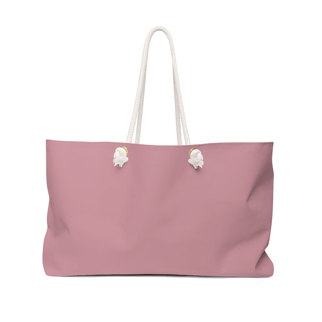 Solid Light Pink Weekender Bag