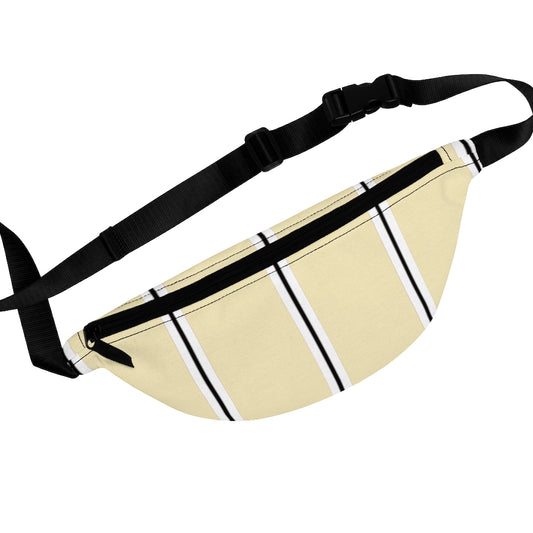 Lemon Meringue BW Stripes Fanny Pack