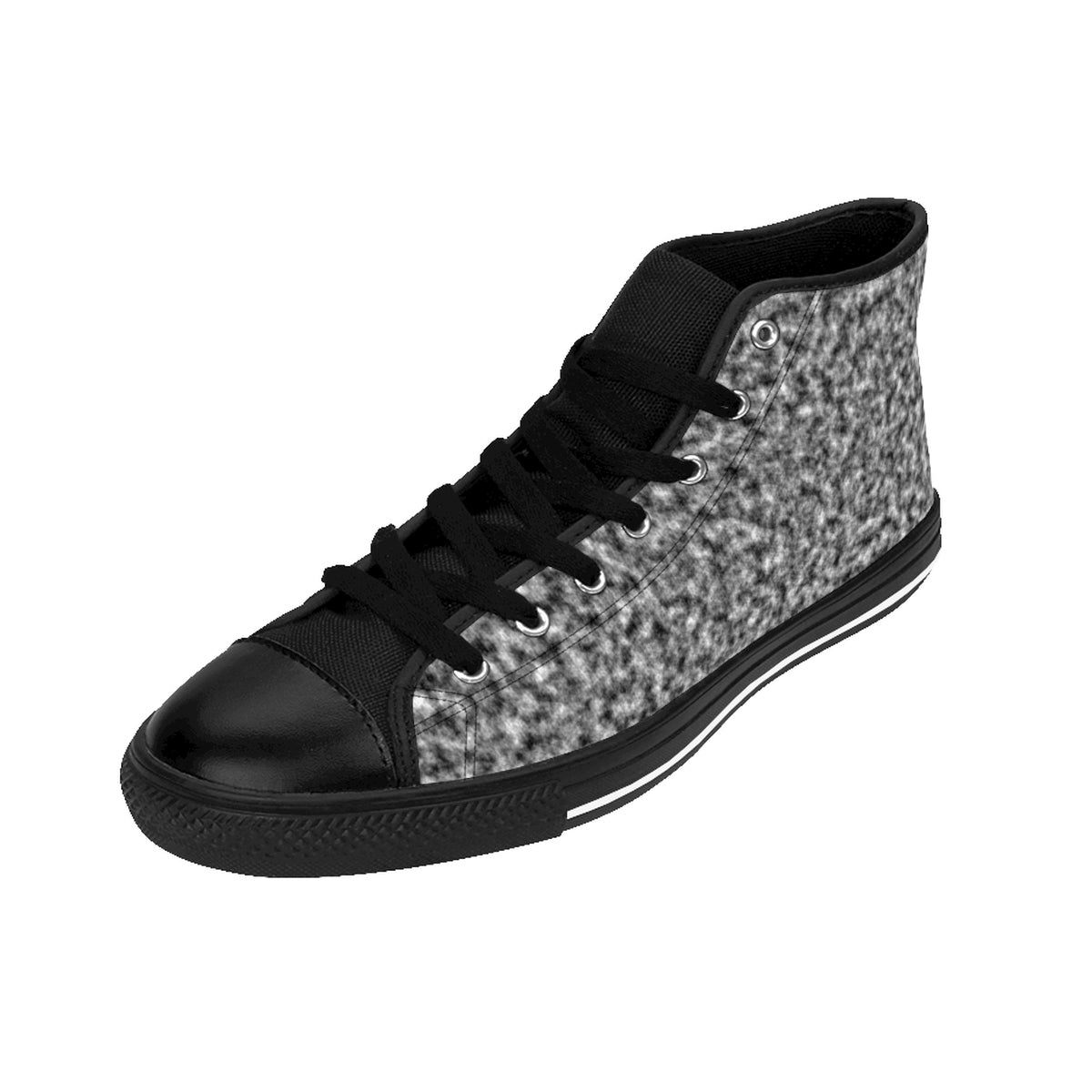 White and Black Clouds Women's High-top Sneakers