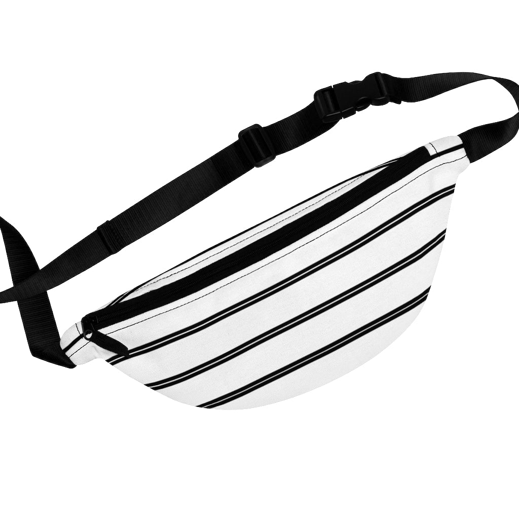 White BWH Stripes Fanny Pack