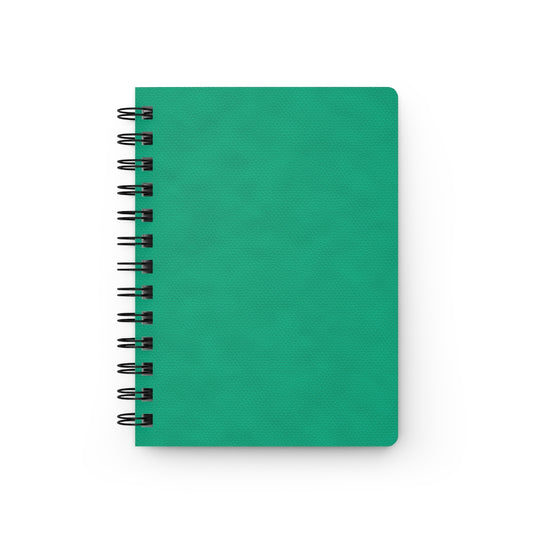 Light Turquoise Leather Print Spiral Bound Journal