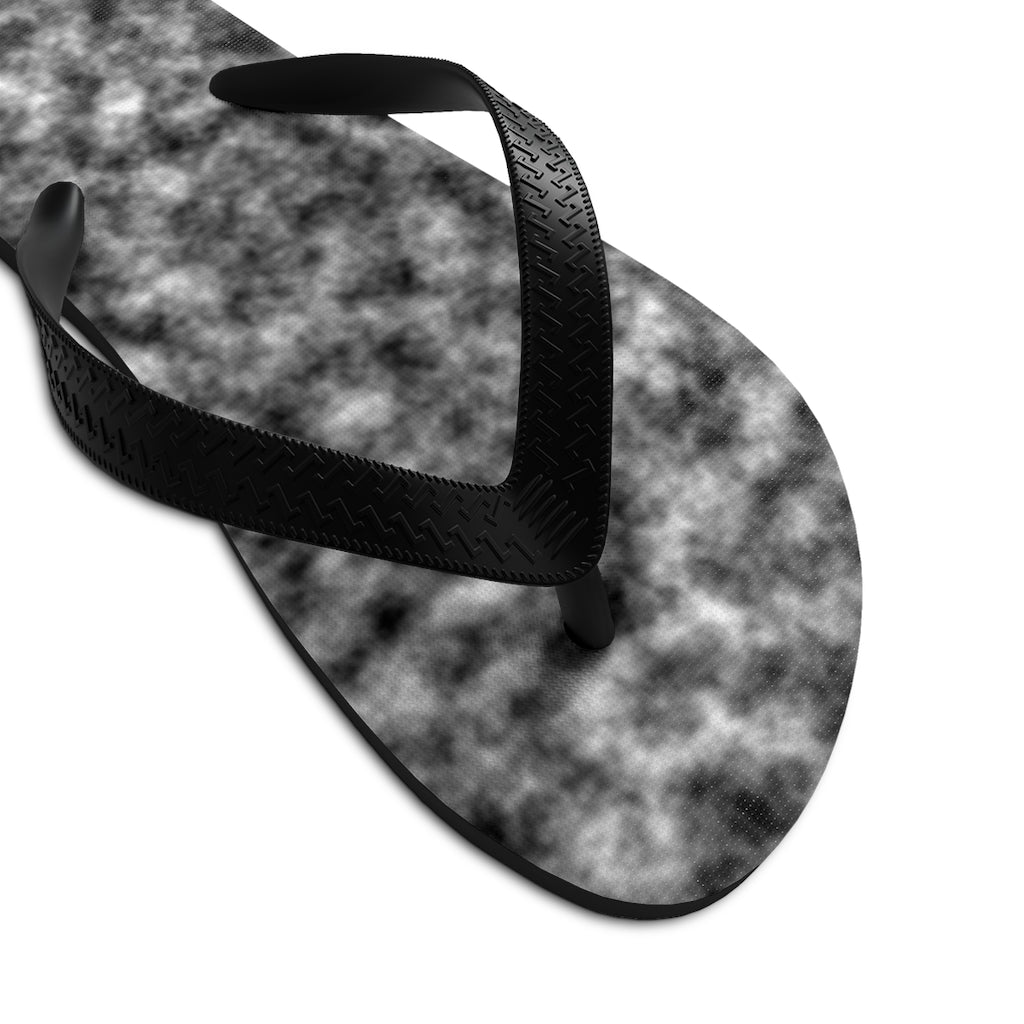 White and Black Clouds Unisex Flip-Flops
