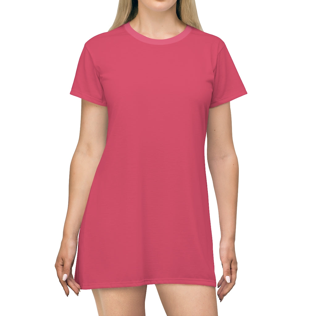 Hot Coral T-shirt Dress