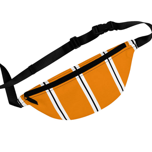 Tangerine BW Stripes Fanny Pack