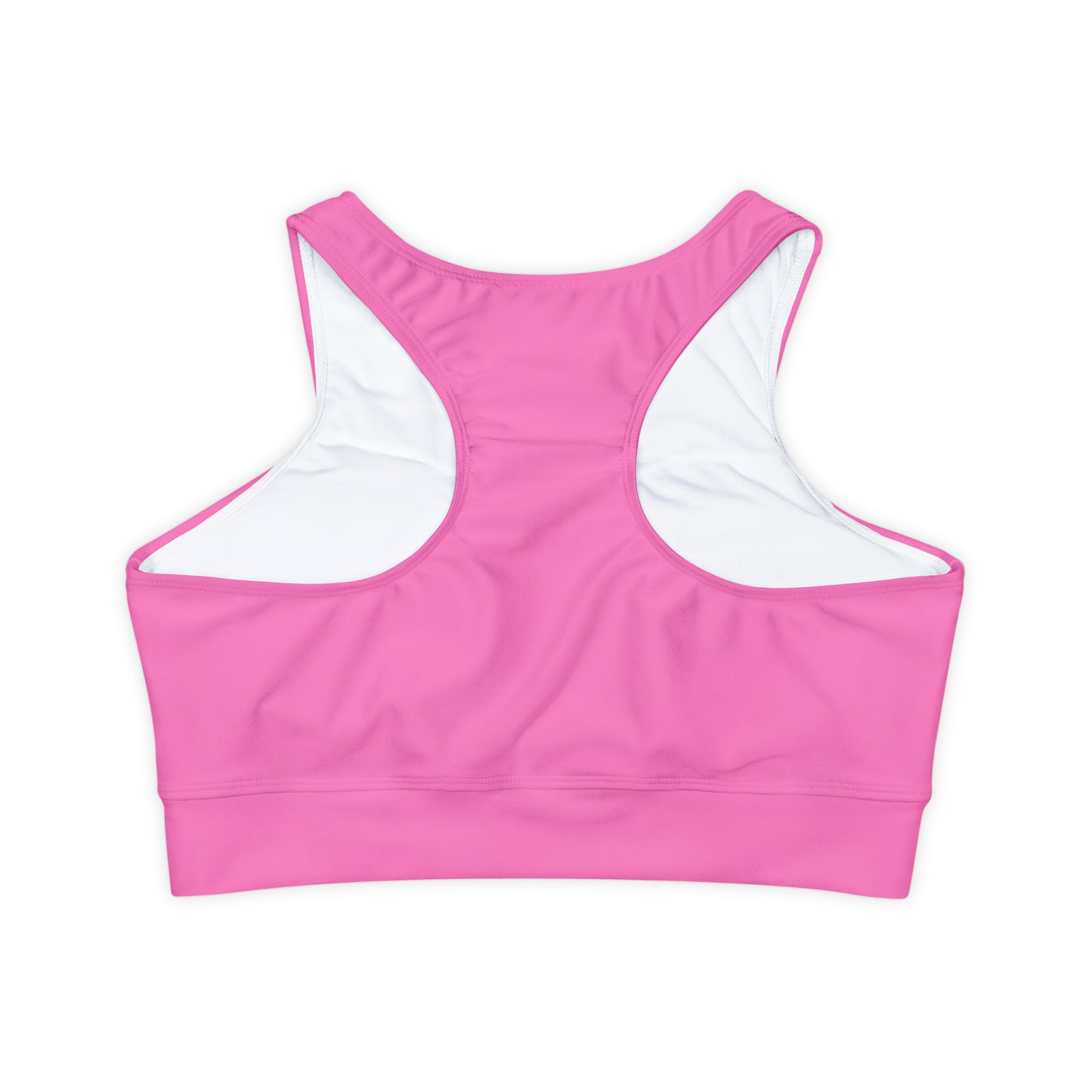 Rose Pink Fully Lined, Padded Sports Bra