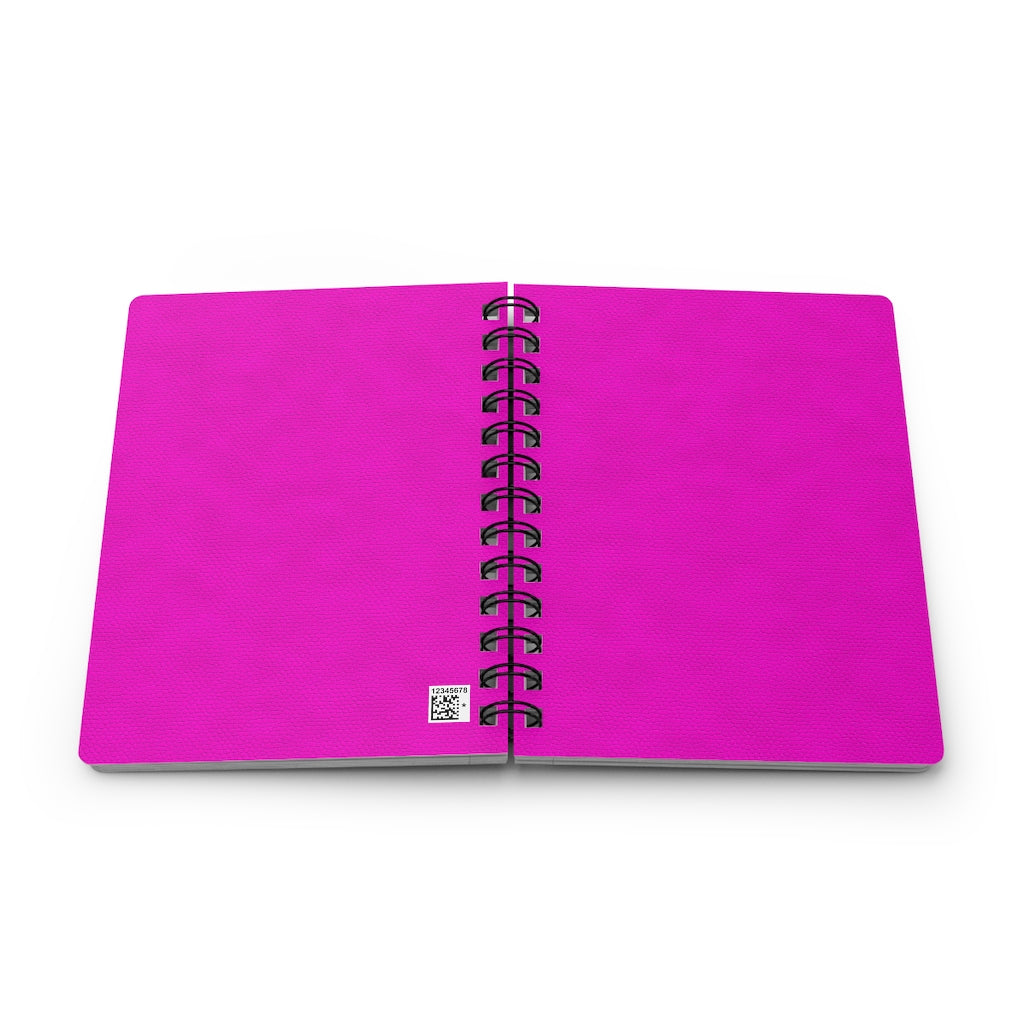 Bright Pink Leather Print Spiral Bound Journal