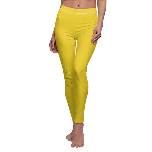 CH Sun Yellow Casual Leggings with Model Front