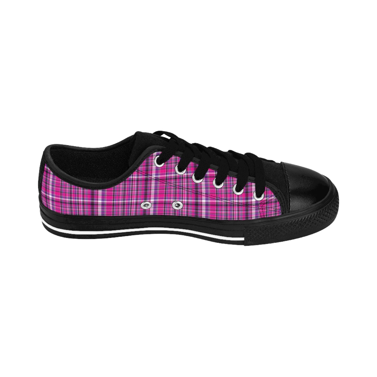Pink and Purple Plaid Women's Sneakers