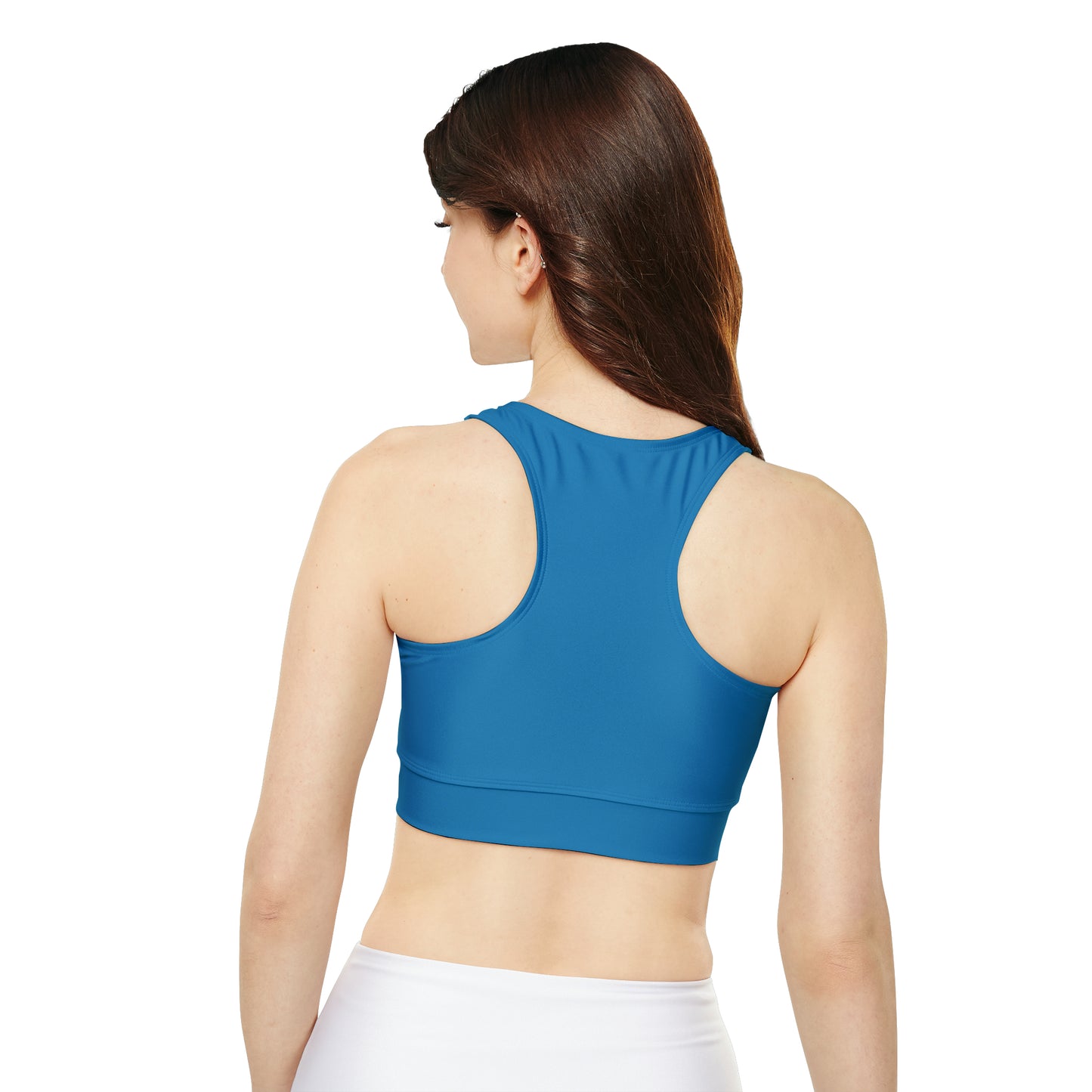 Solid Turquoise Fully Lined, Padded Sports Bra