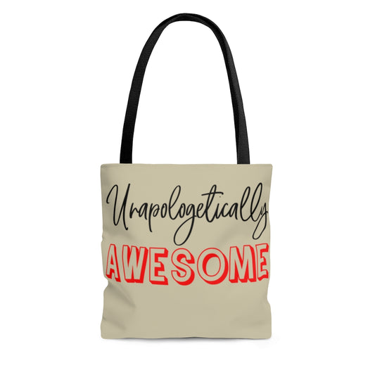 Unapologetically Awesome Solid Natural Tote Bag