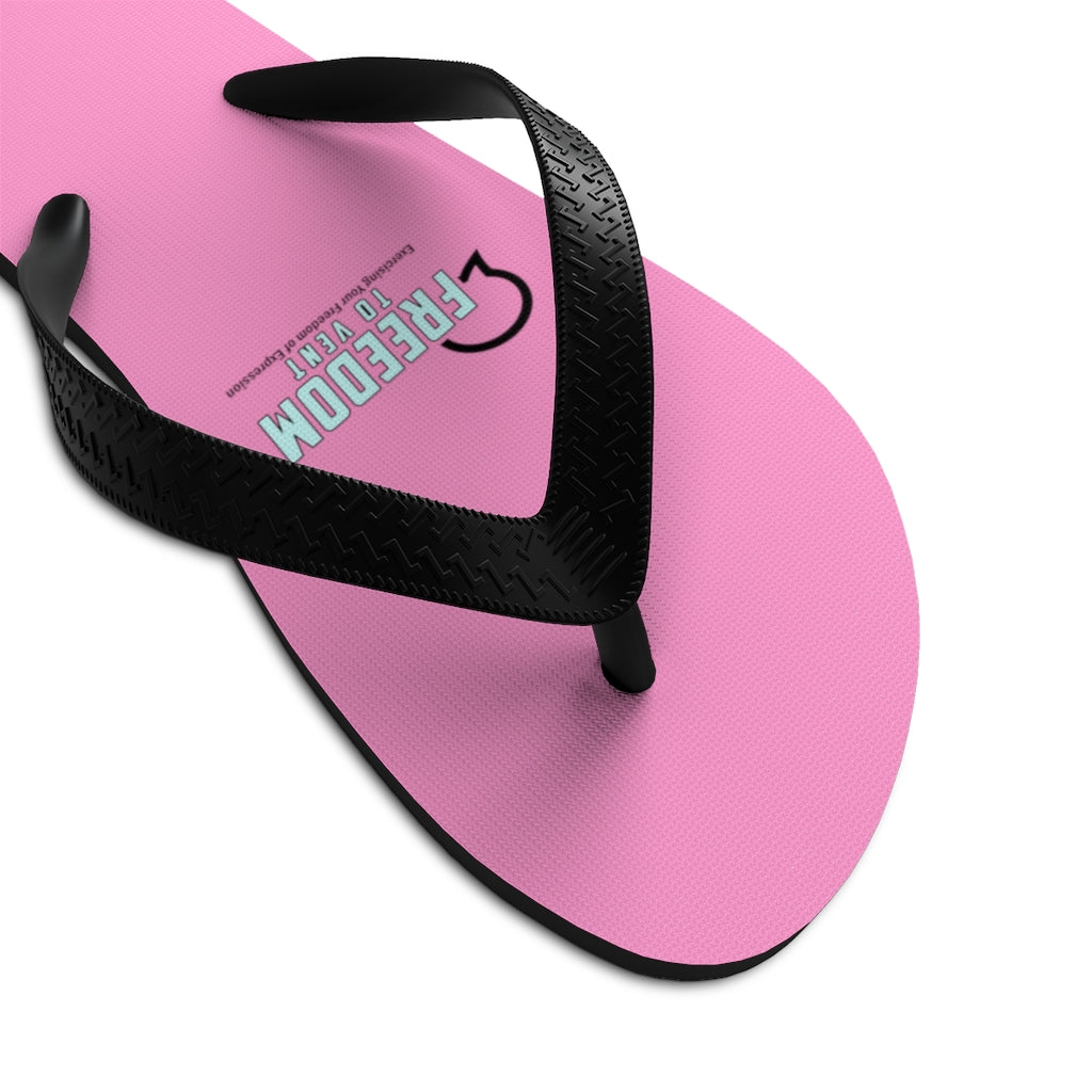 Freedom to Vent Pink Unisex Flip-Flops