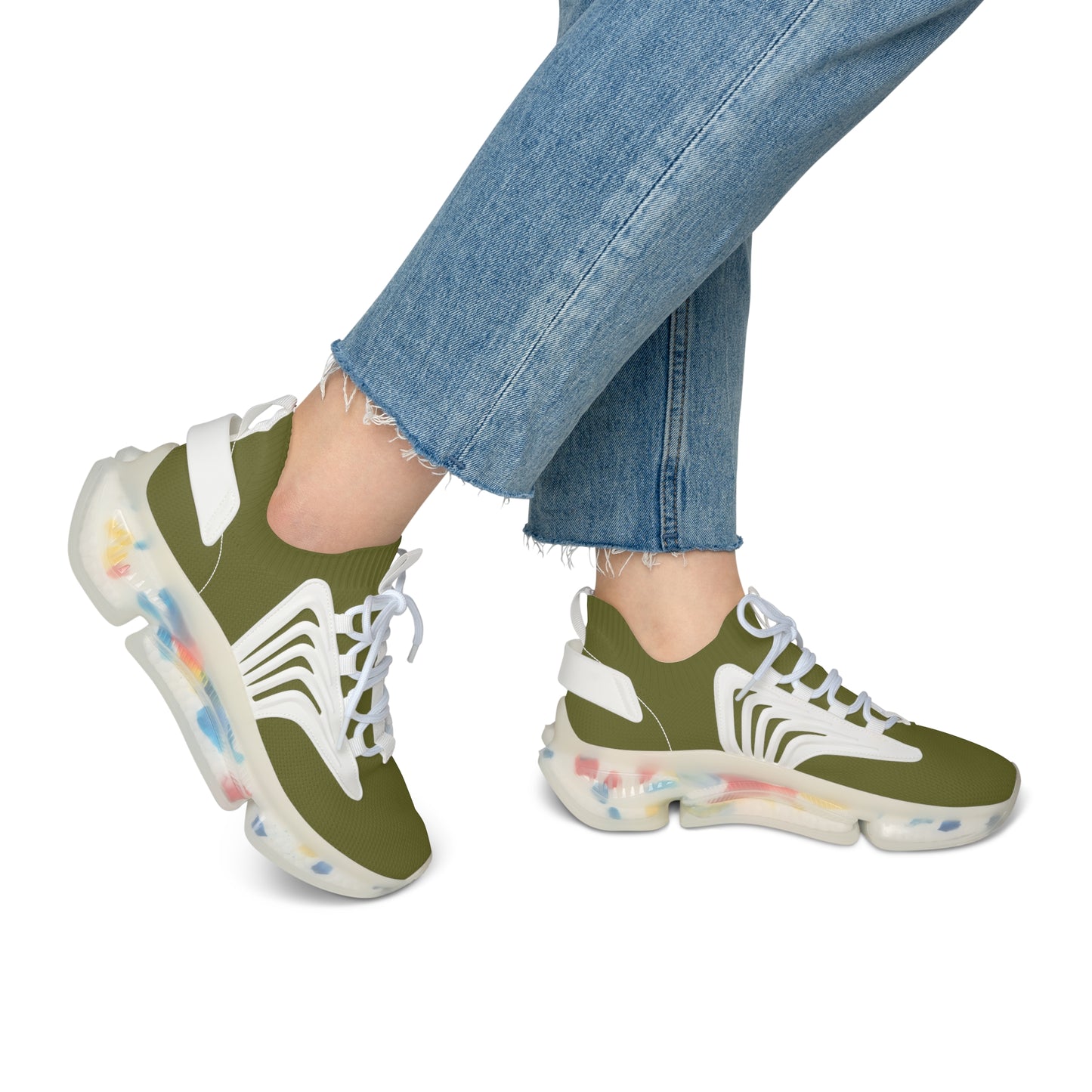 Autumn Green Women's Mesh Sneakers