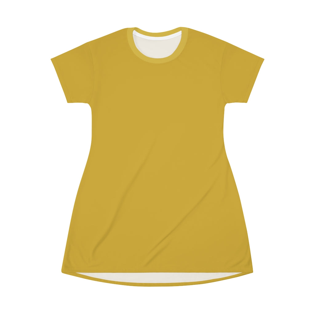 Metallic Gold T-shirt Dress