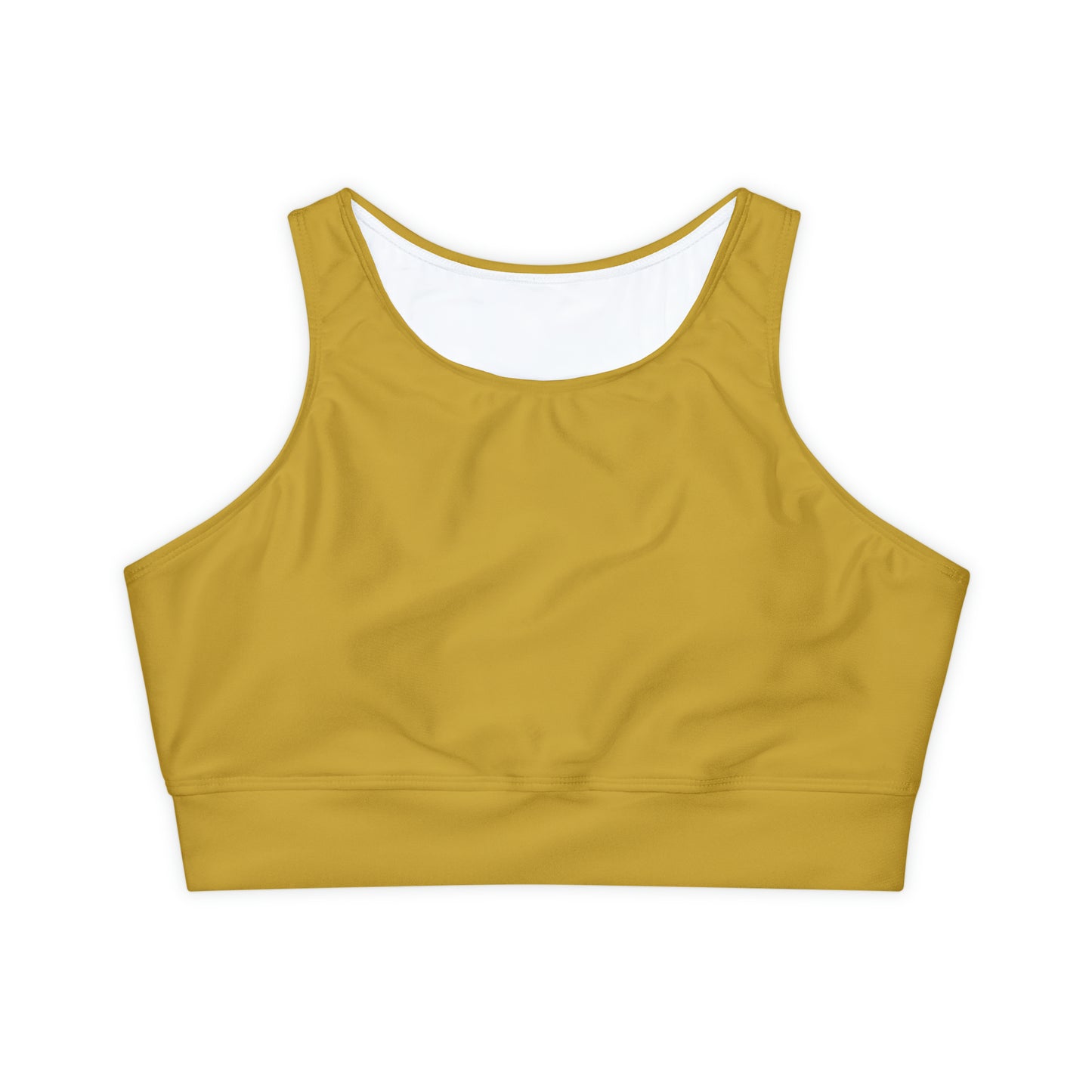 Metallic Gold Fully Lined, Padded Sports Bra