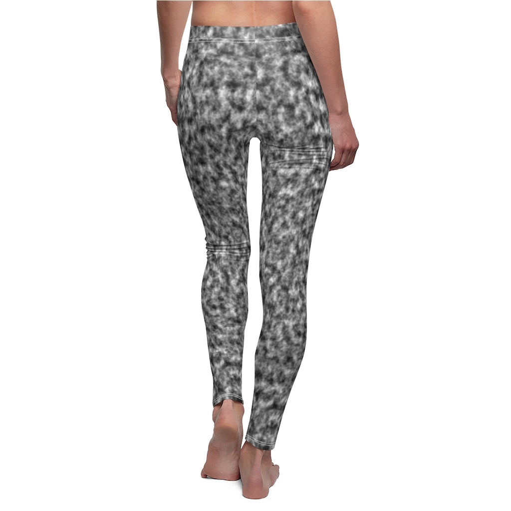 White and Black Clouds Casual Leggings