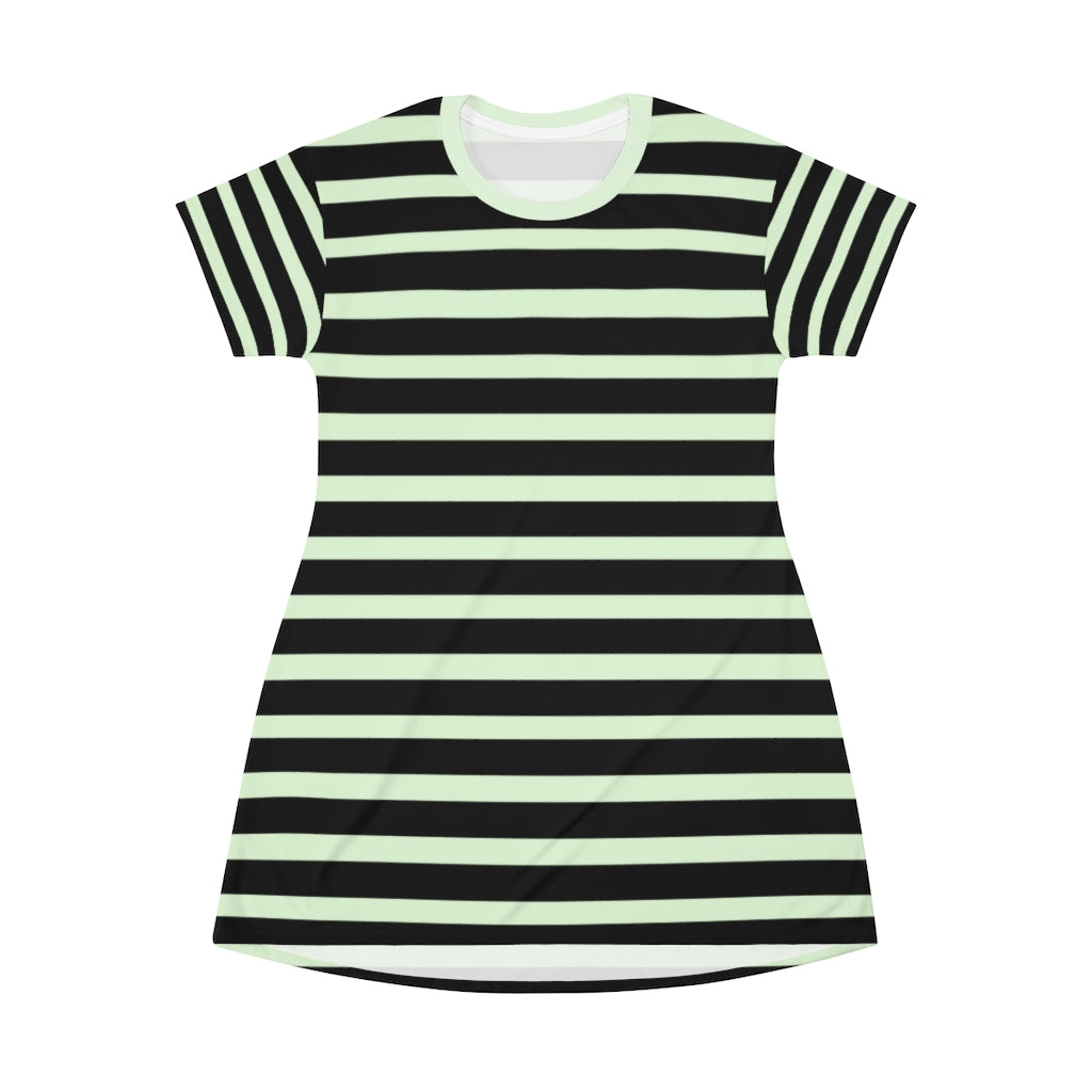 Pale Green BLH Stripes T-shirt Dress