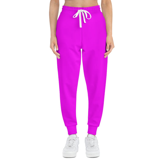 F21 Fucshsia Joggers with Model Front