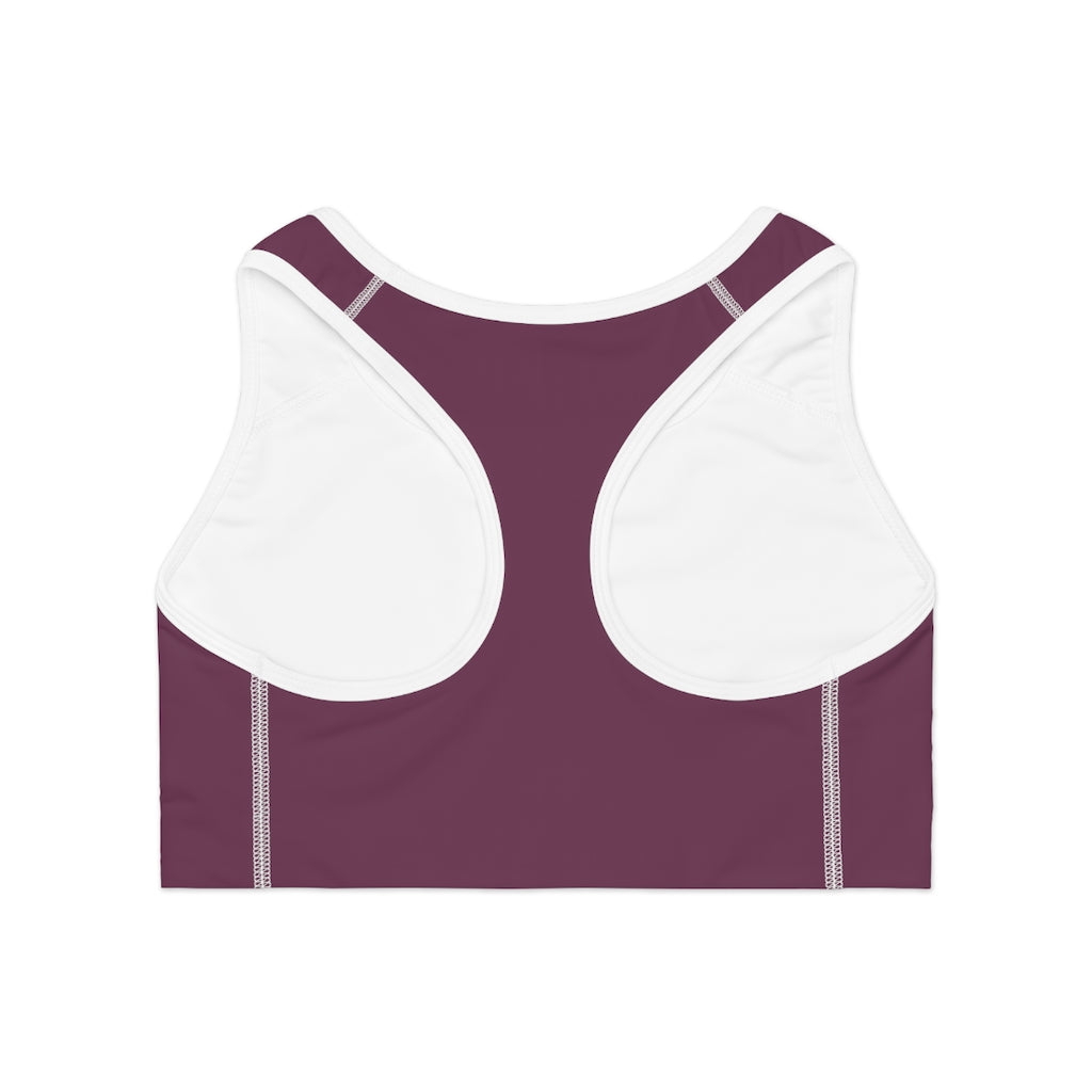 CH Burgundy Sports Bra Back Flat