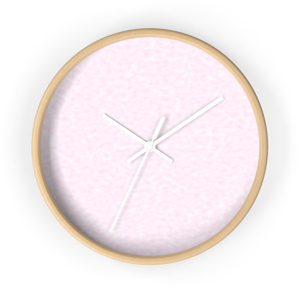 Light Magenta-Pink Clouds Wall Clock