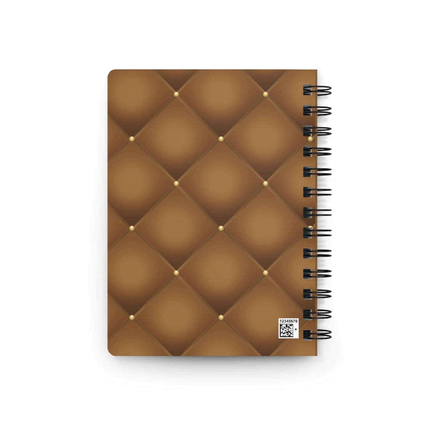 Stop for one minute Tufted Print Dark Moderate Orange and Gold Spiral Bound Journal