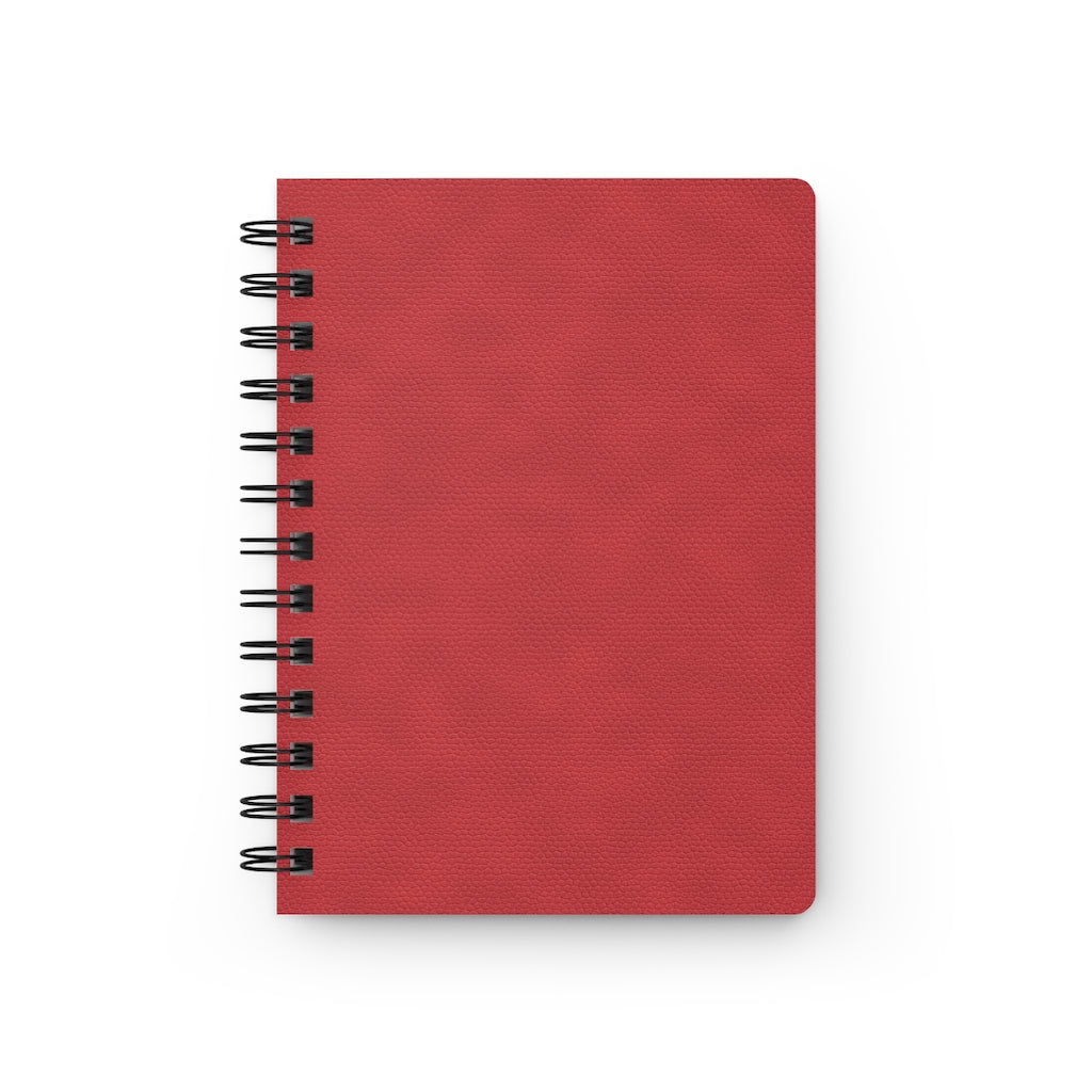 Coral Leather Print Spiral Bound Journal