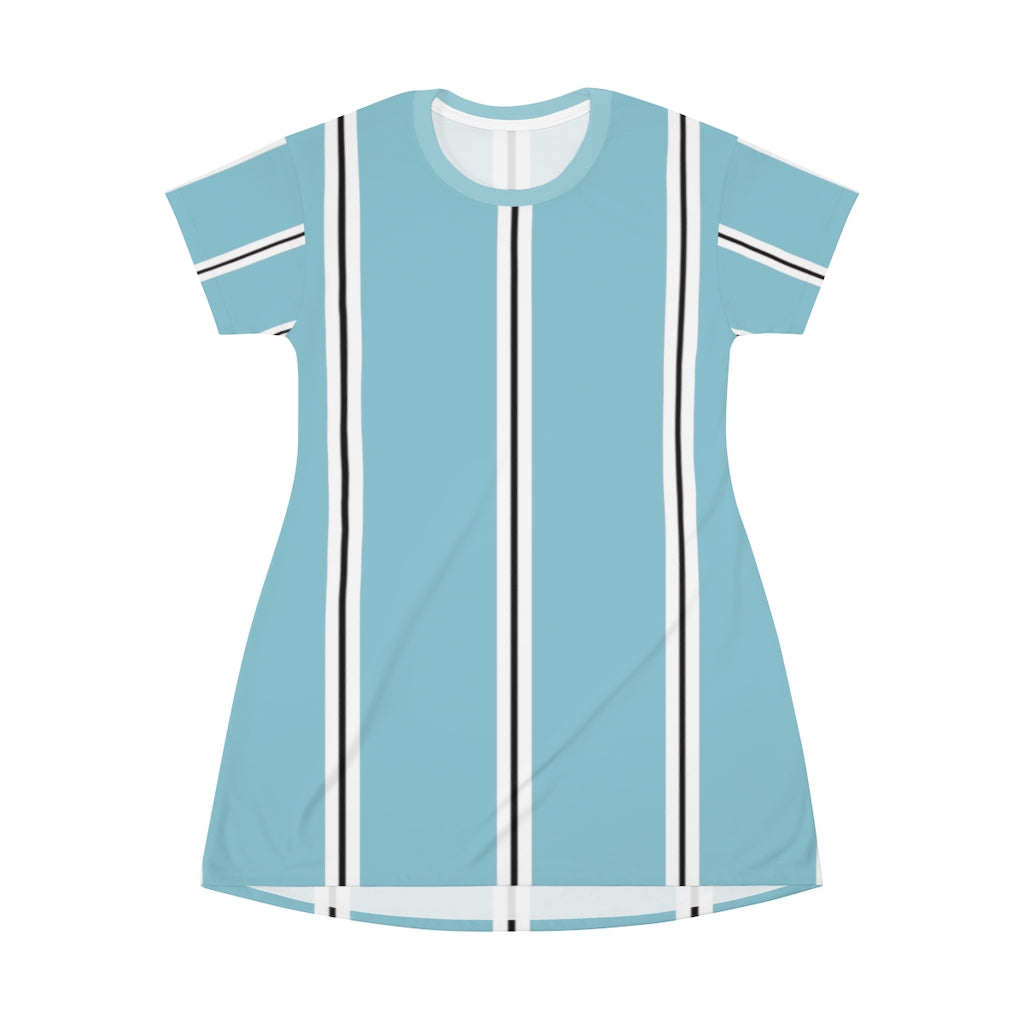 Solid Cancun BW Stripes T-shirt Dress