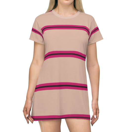 Pale Pink PRH Stripes T-shirt Dress