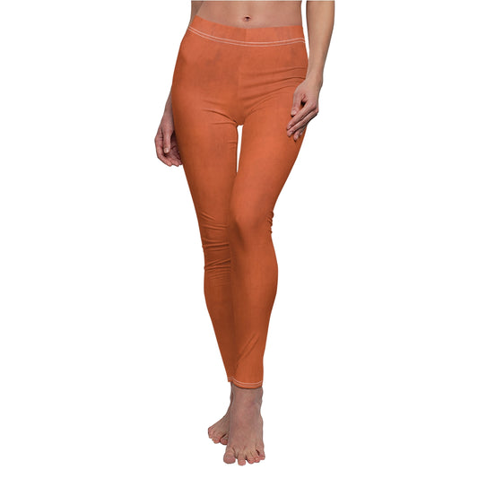 Autumn Orange Casual Leggings