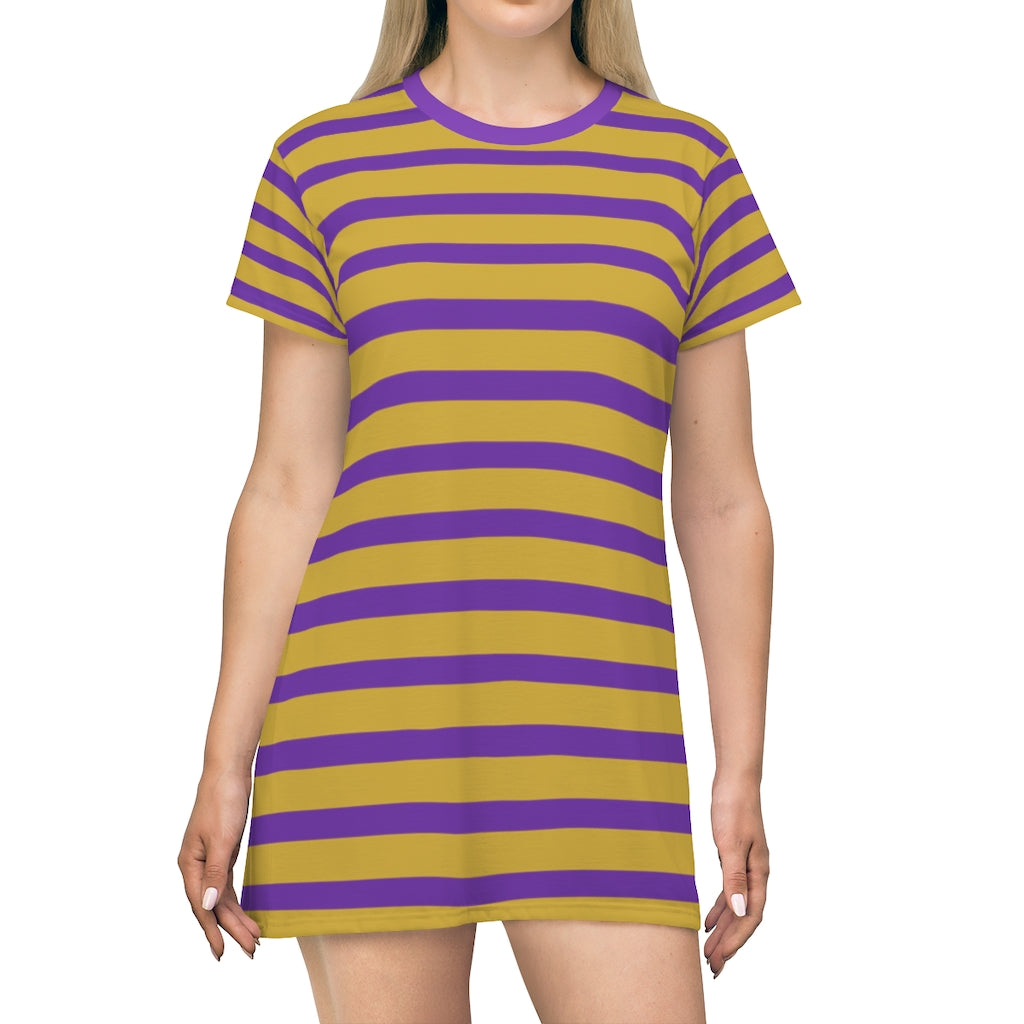 Grape MGH Stripes T-shirt Dress